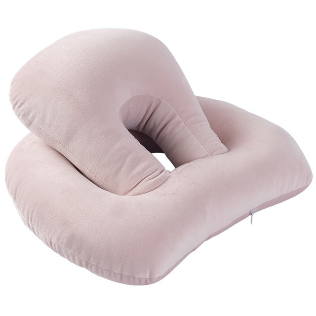 U-Shaped Desk Nap Pillow Neck Supporter Seat Cushion Headrest Travel Neck Pillow With Arm Rest by DERILUJA LLC