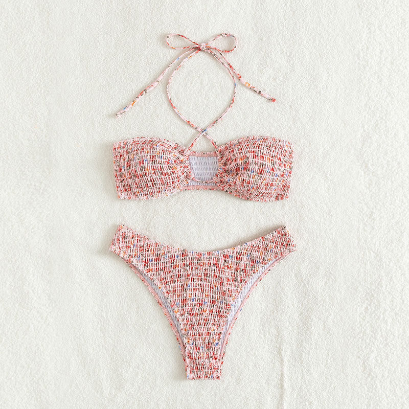Floral Sexy Bikini Brazilian Thong Two-Piece Swimsuit for Women by eprolo