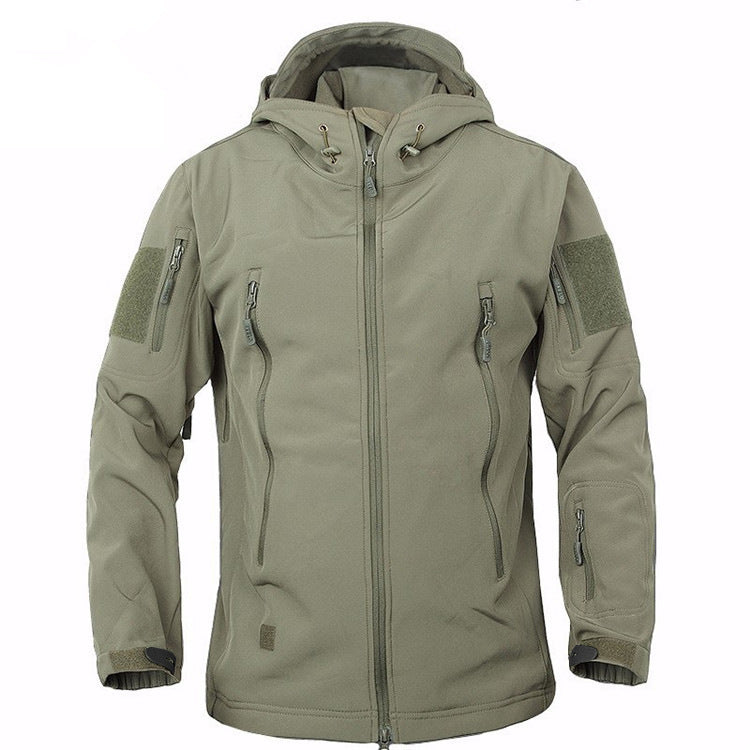 Waterproof soft shell jacket by DERILUJA LLC
