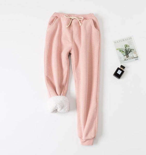 Lamb velvet padded sweatpants by My Store