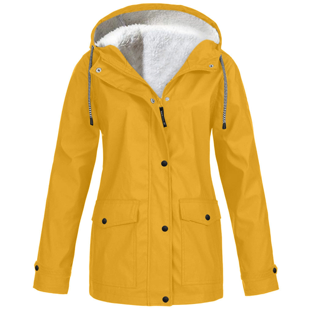 Fleece Jacket Outdoor Mountaineering Hooded Coat Winter Outwear by My Store