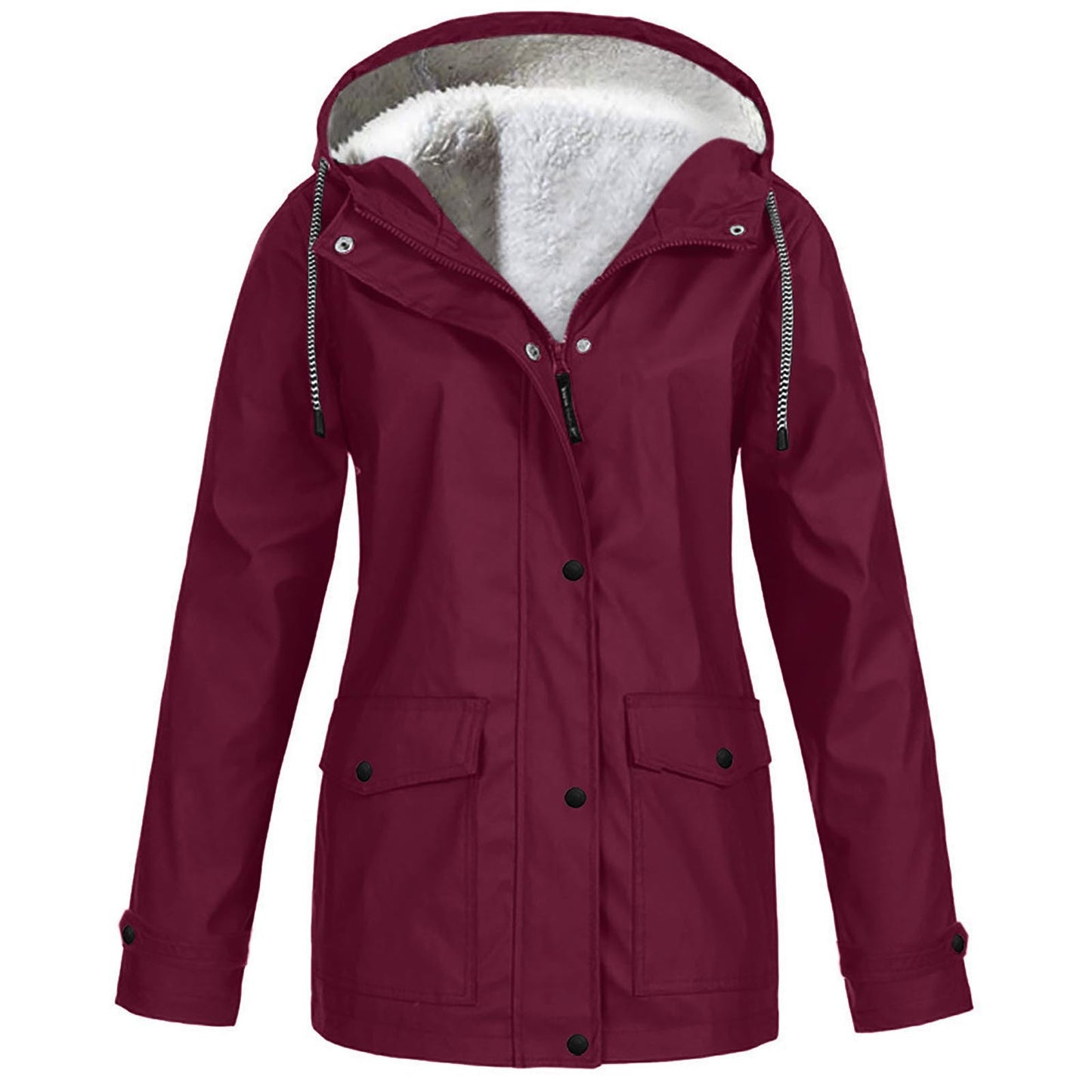 Fleece Jacket Outdoor Mountaineering Hooded Coat Winter Outwear by My Store