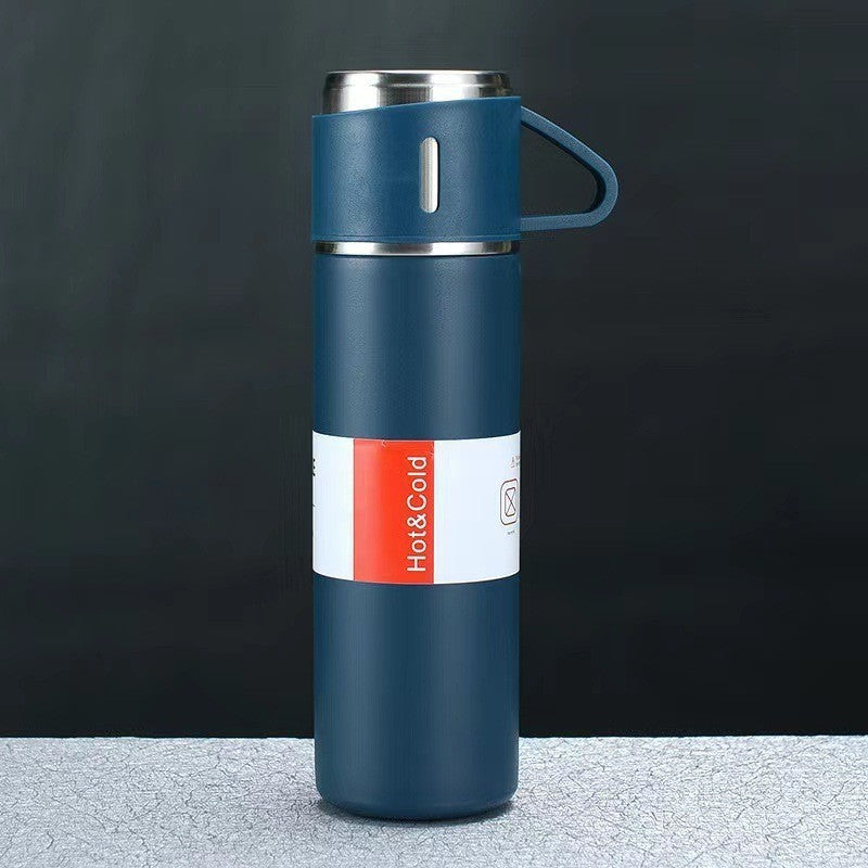A cup of three-lid thermos cup portable fashion gift box set stainless steel cup by eprolo
