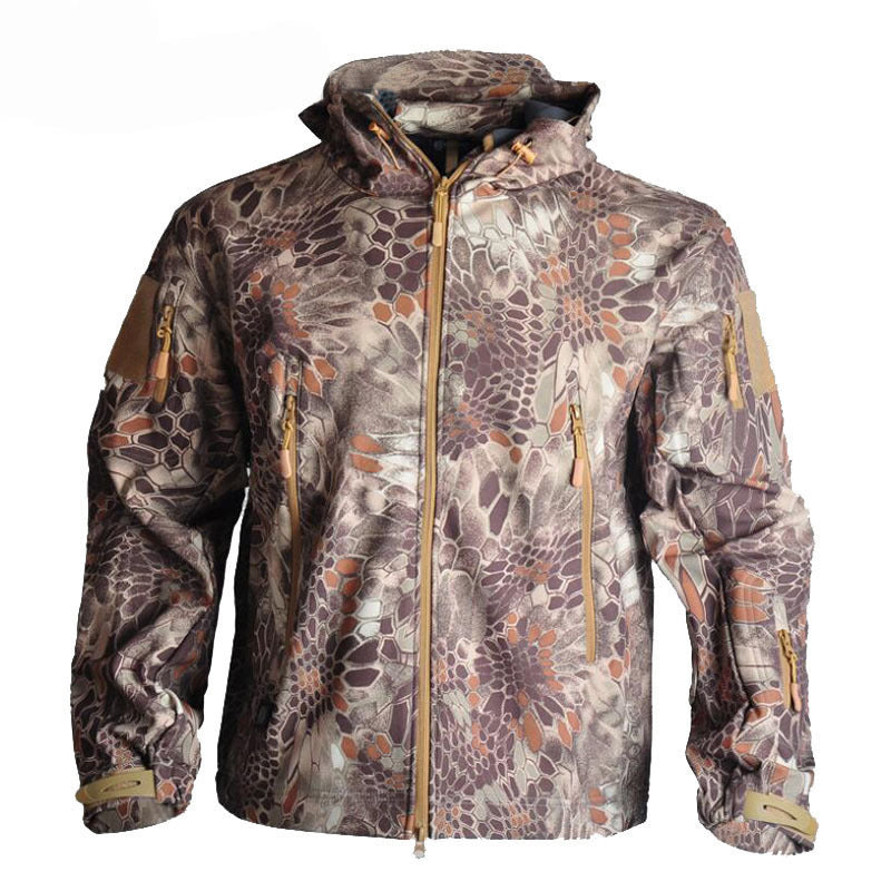 Waterproof soft shell jacket by DERILUJA LLC