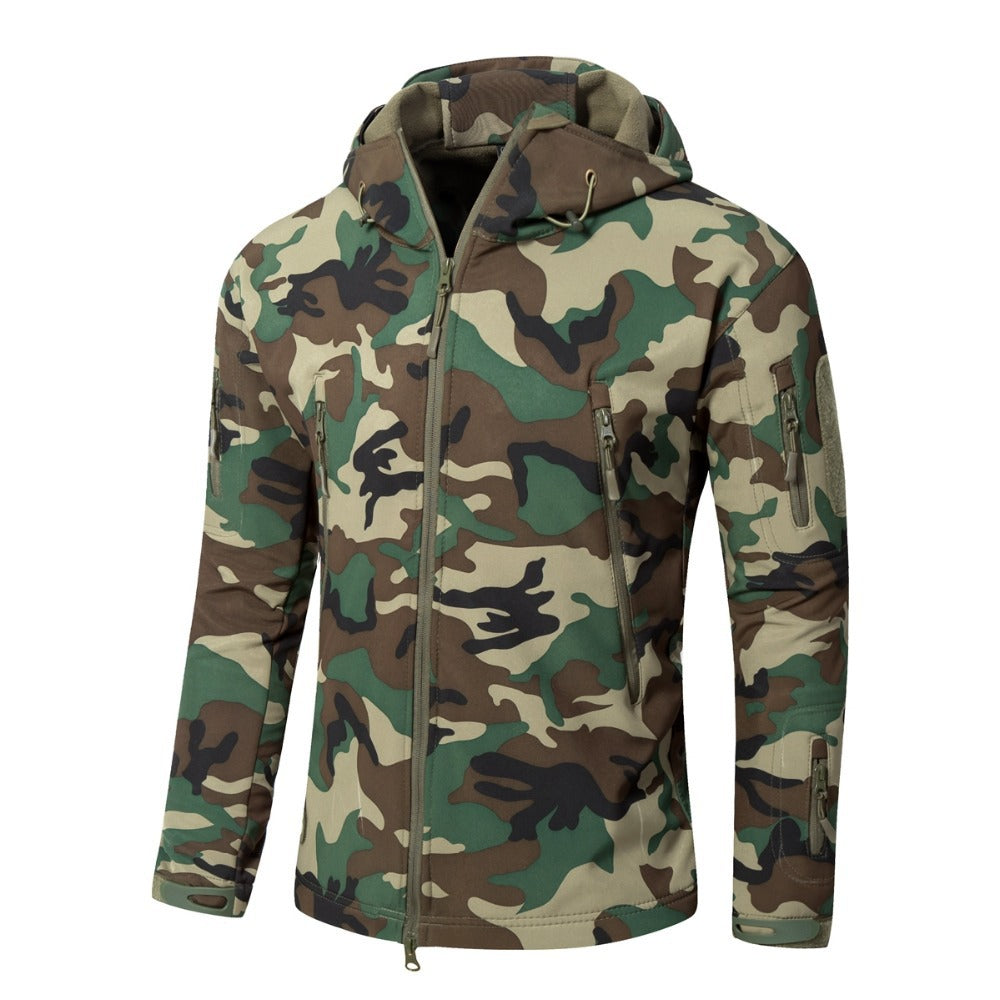Waterproof soft shell jacket by DERILUJA LLC