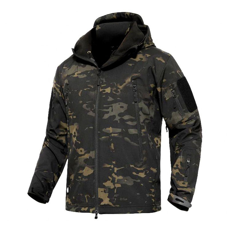 Waterproof soft shell jacket by DERILUJA LLC
