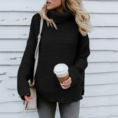 Pure Color Casual Loose High Collar Style Women'S Clothing Wholesale by DERILUJA LLC