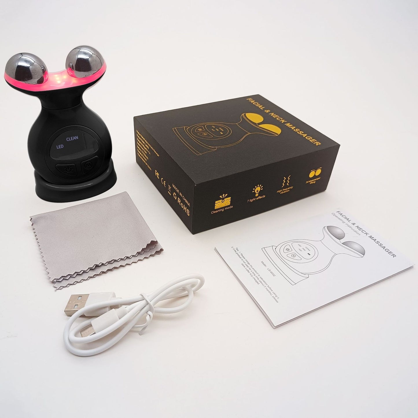 EMS Neck Massage Roller Facial V-Shaping Electric Massager for Home Beauty Device by eprolo