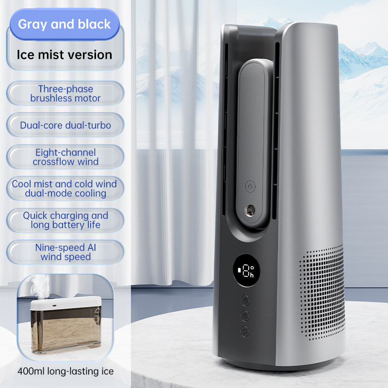 2025 NEW Portable Tower Fan – 6 Speeds, Mist Bladeless, for Bedroom/Living Room/Office by eprolo