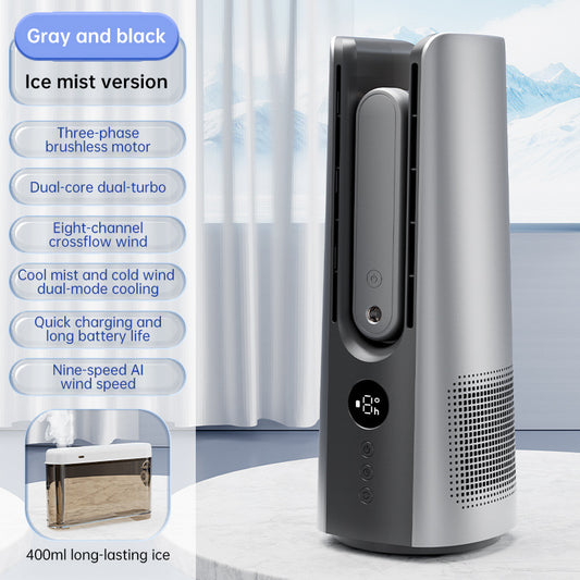 2025 NEW Portable Tower Fan – 6 Speeds, Mist Bladeless, for Bedroom/Living Room/Office by eprolo