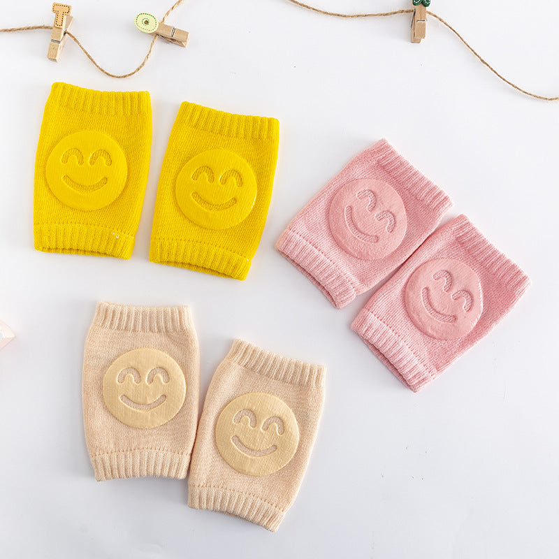 Woolen loop baby socks, elbow protection, walking and crawling, knee protection, baby and child knee protection, smiling face knee protection by eprolo