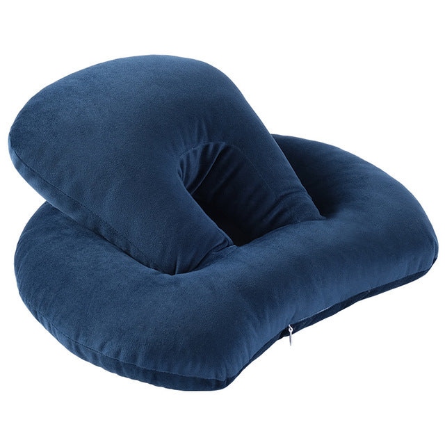 U-Shaped Desk Nap Pillow Neck Supporter Seat Cushion Headrest Travel Neck Pillow With Arm Rest by DERILUJA LLC