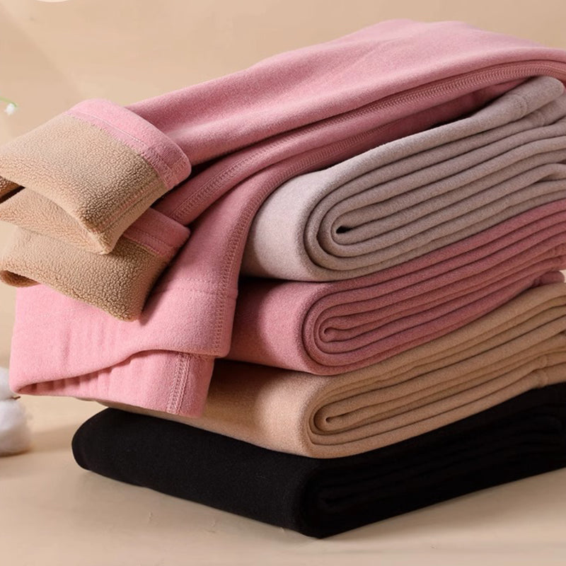 Warm Cashmere Leggings Winter Solid Slim Pants Fashion Trousers For Women Clothing by DERILUJA LLC