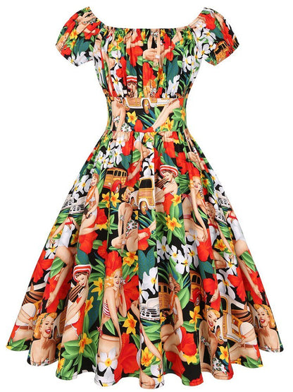 Rockabilly Women Swing Dress, Party Dresses- 50s 60s