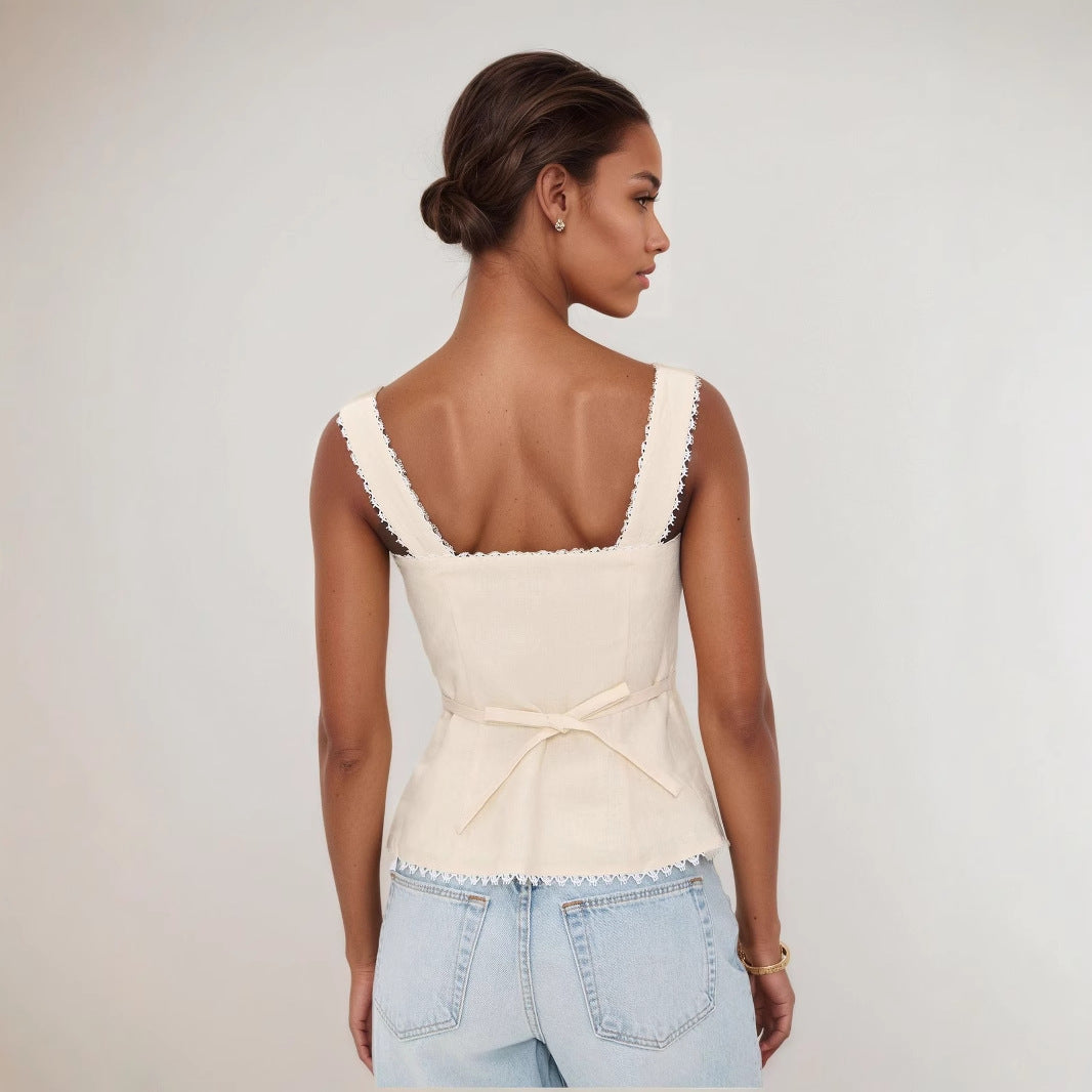 Solid color sleeveless vest top by eprolo