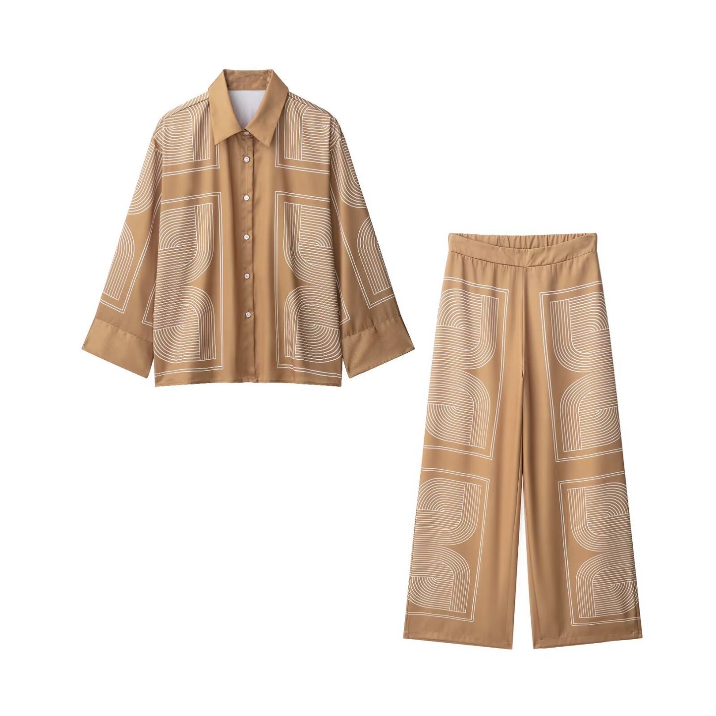 Printed twill shirt and pants set by eprolo