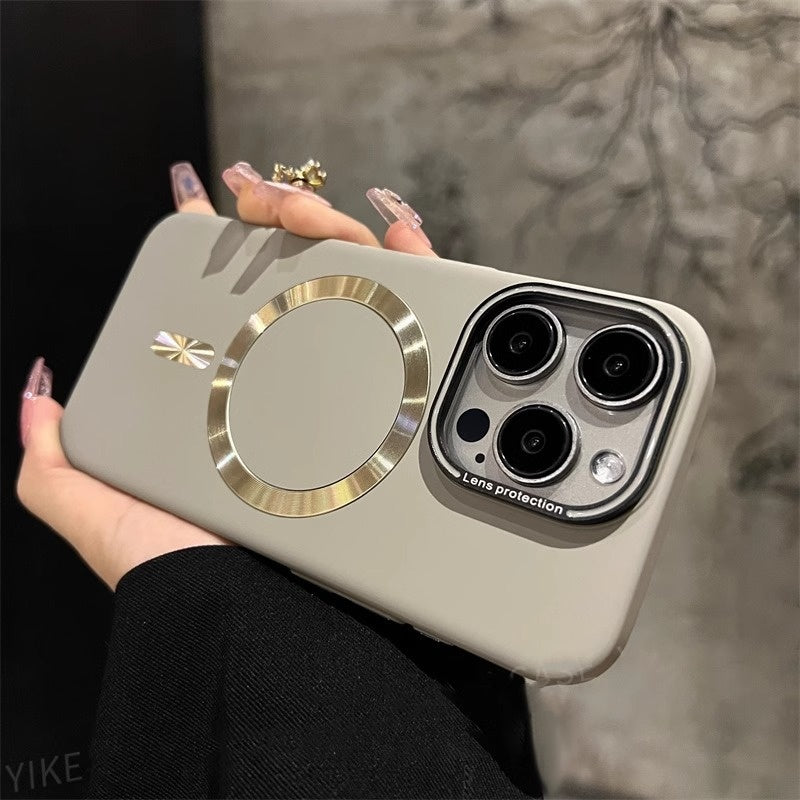 Suitable for Apple 15 Promax phone case new magnetic frosted iPhone 16 all inclusive anti drop 13 protective case by eprolo