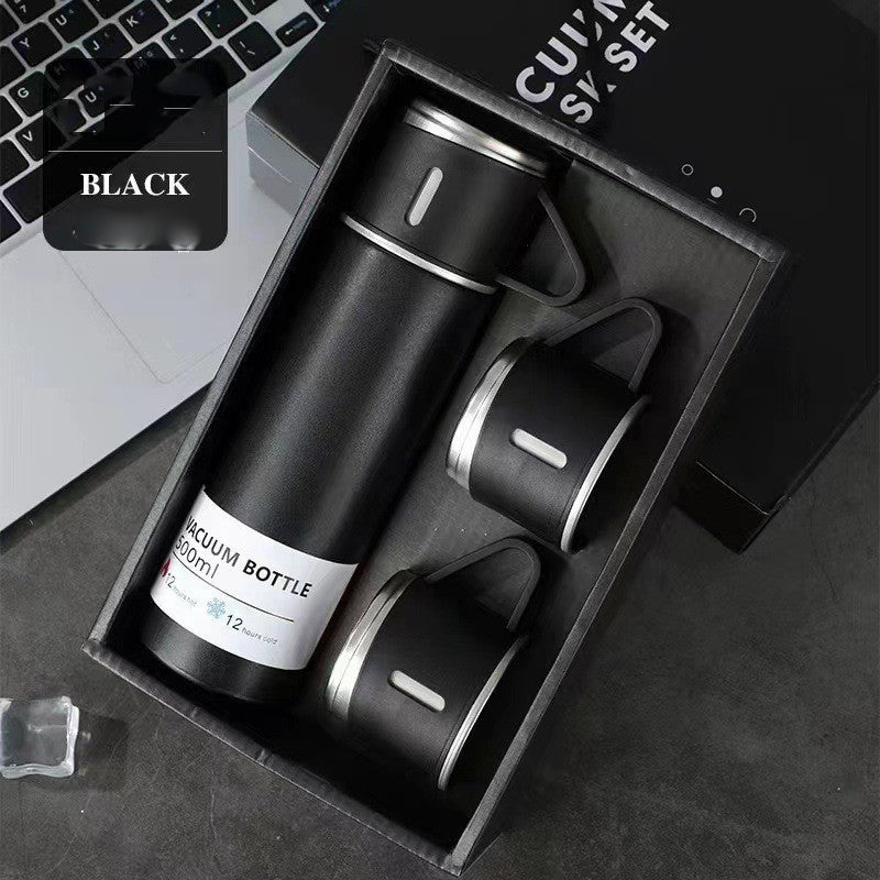A cup of three-lid thermos cup portable fashion gift box set stainless steel cup by eprolo