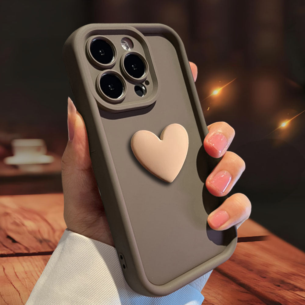 3D Love Suitable for Apple 15 Phone Protective Case Skin friendly Matte iPhone 14 ProMax Lens All Inclusive 16 by eprolo
