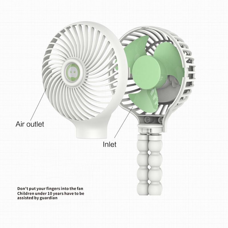 Mini Portable Hanging Octopus Shape Stand Adjustable Handheld USB Charging Fan Cooler by eprolo