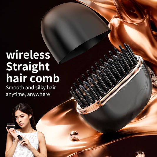 Mini Hair Straightening Comb Wireless Charging Portable Multifunctional Hair Care Not Hurt Hair Styling Comb Hair Straightener by My Store