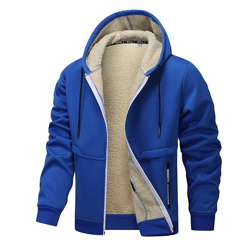 Men's Fashion Lambswool Thickened Coat Sweatshirt by My Store