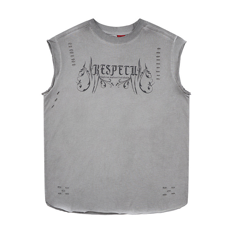 Flower cross wide shoulder vest by eprolo