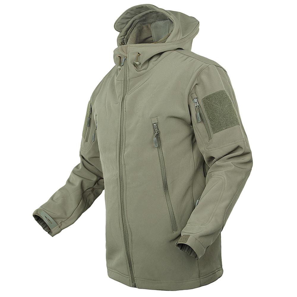 Waterproof soft shell jacket by DERILUJA LLC