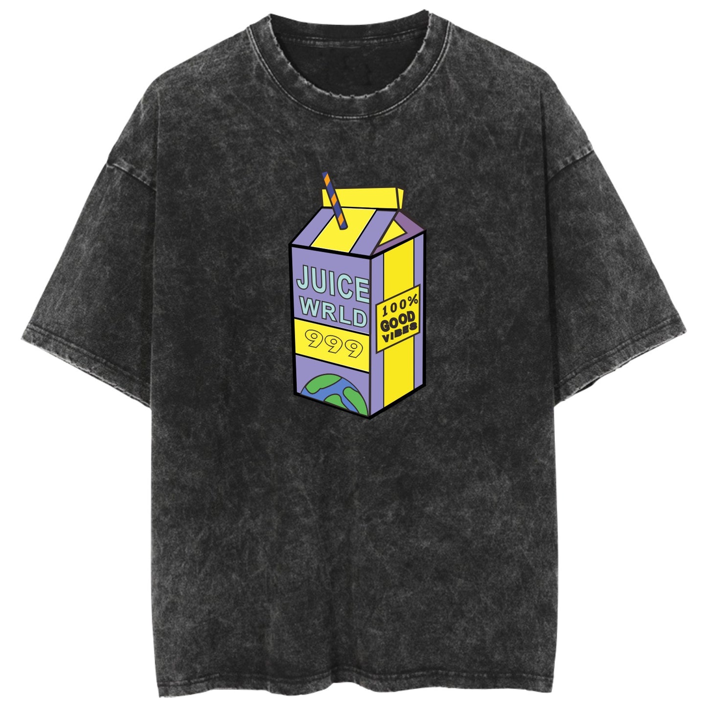 Juice Wrld Rapper Washed Vintage Short Sleeve Fan Memorial T-Shirt by eprolo