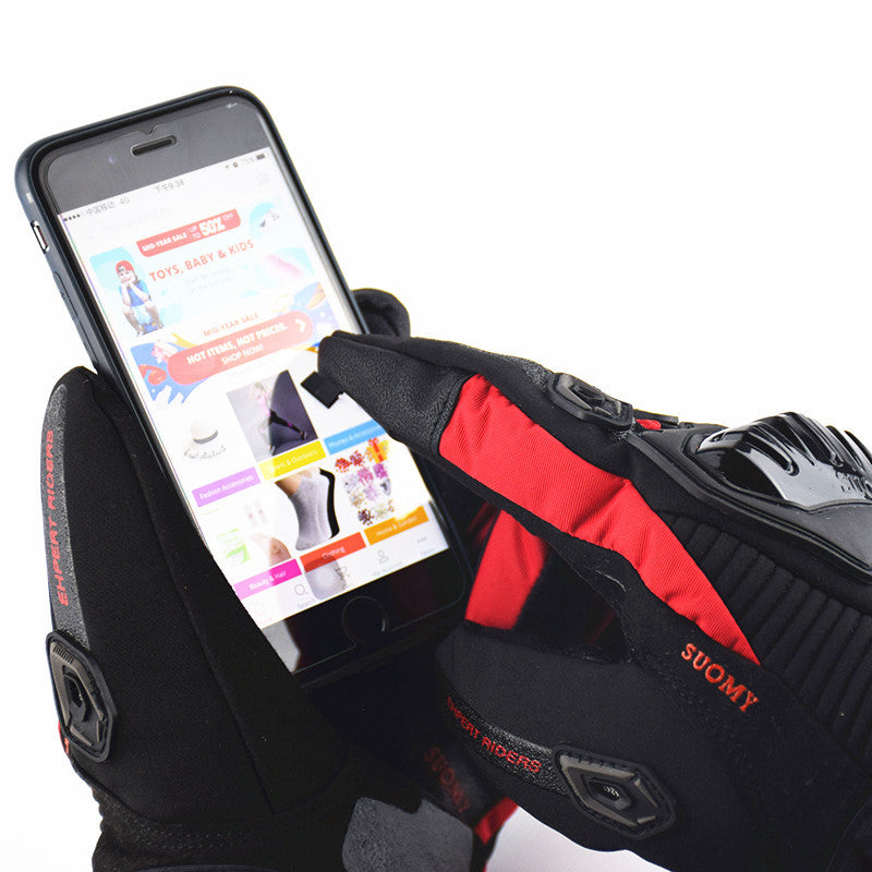 Motorcycle waterproof, windproof, warm winter touch-screen motorcycle riding gloves hand guards anti-fall thick long gloves by eprolo