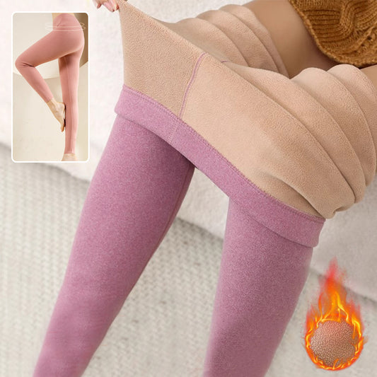 Warm Cashmere Leggings Winter Solid Slim Pants Fashion Trousers For Women Clothing by DERILUJA LLC