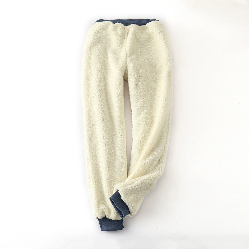 Lamb velvet padded sweatpants by My Store