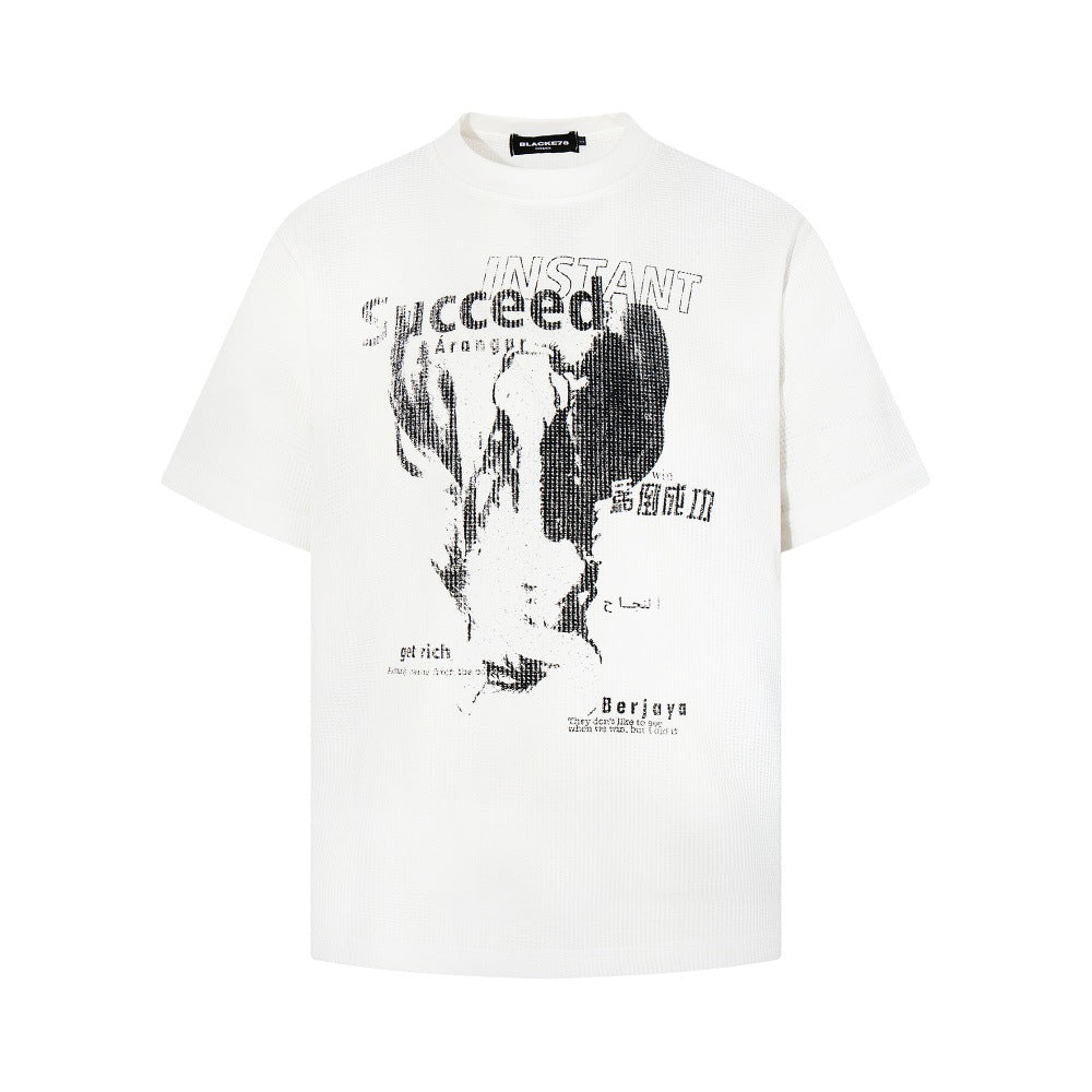 Abstract pattern printed short sleeved t-shirt by eprolo