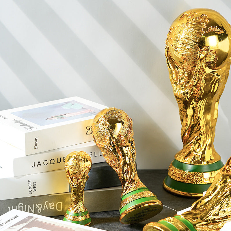 Qatar World Cup model ornament Hercules Cup trophy football fan commemorative decoration by eprolo