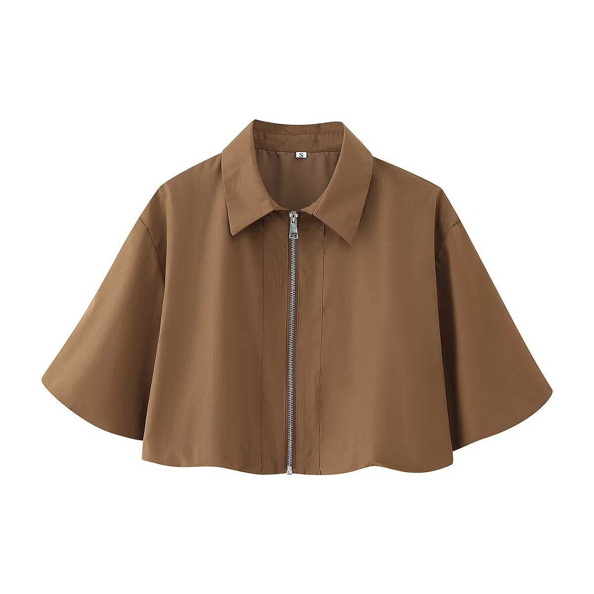 Short sleeved zipper top jacket+skirt set by eprolo