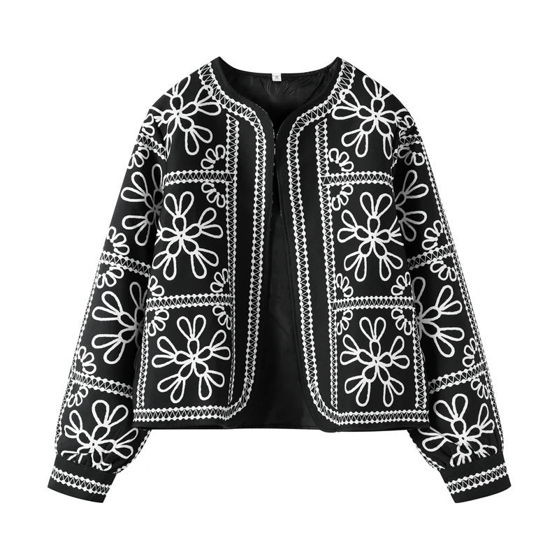Fashion Casual Print Color-block Cotton Coat Shorts Set by eprolo