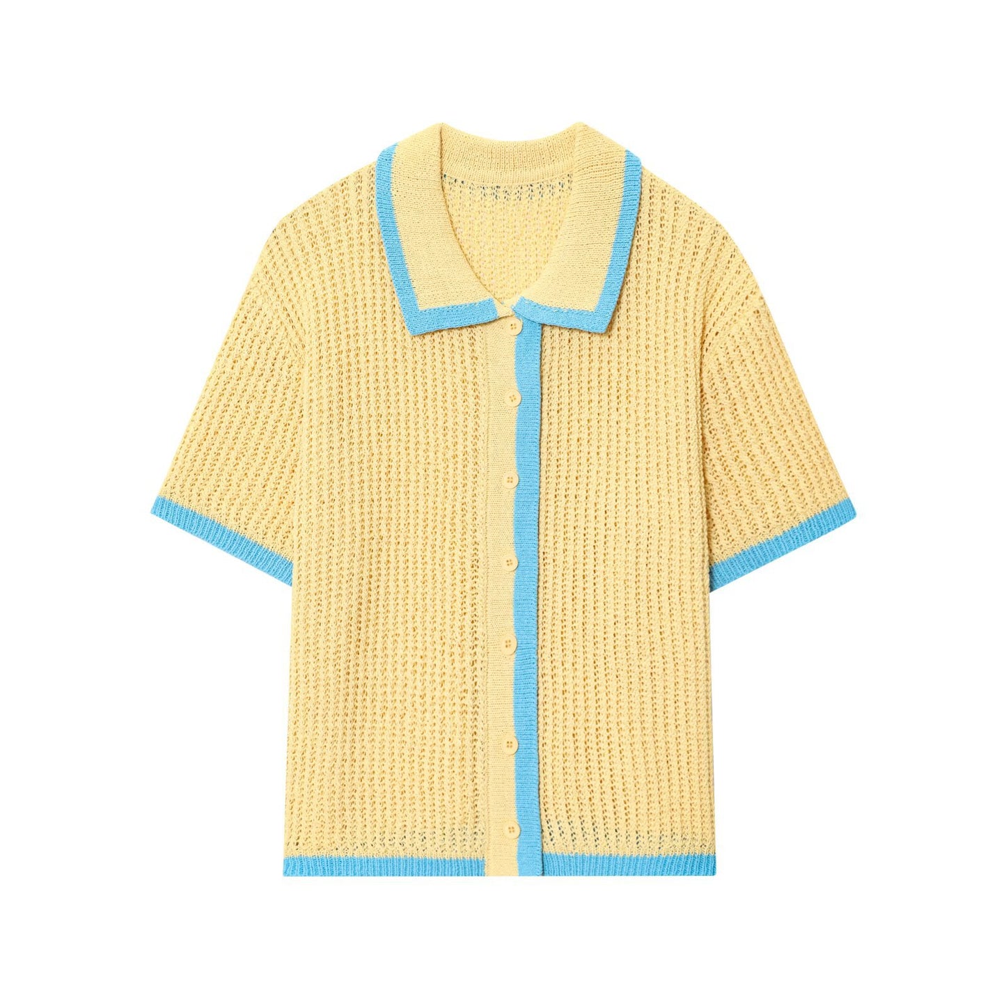 Knitted polo shirt jacket+shorts set by eprolo