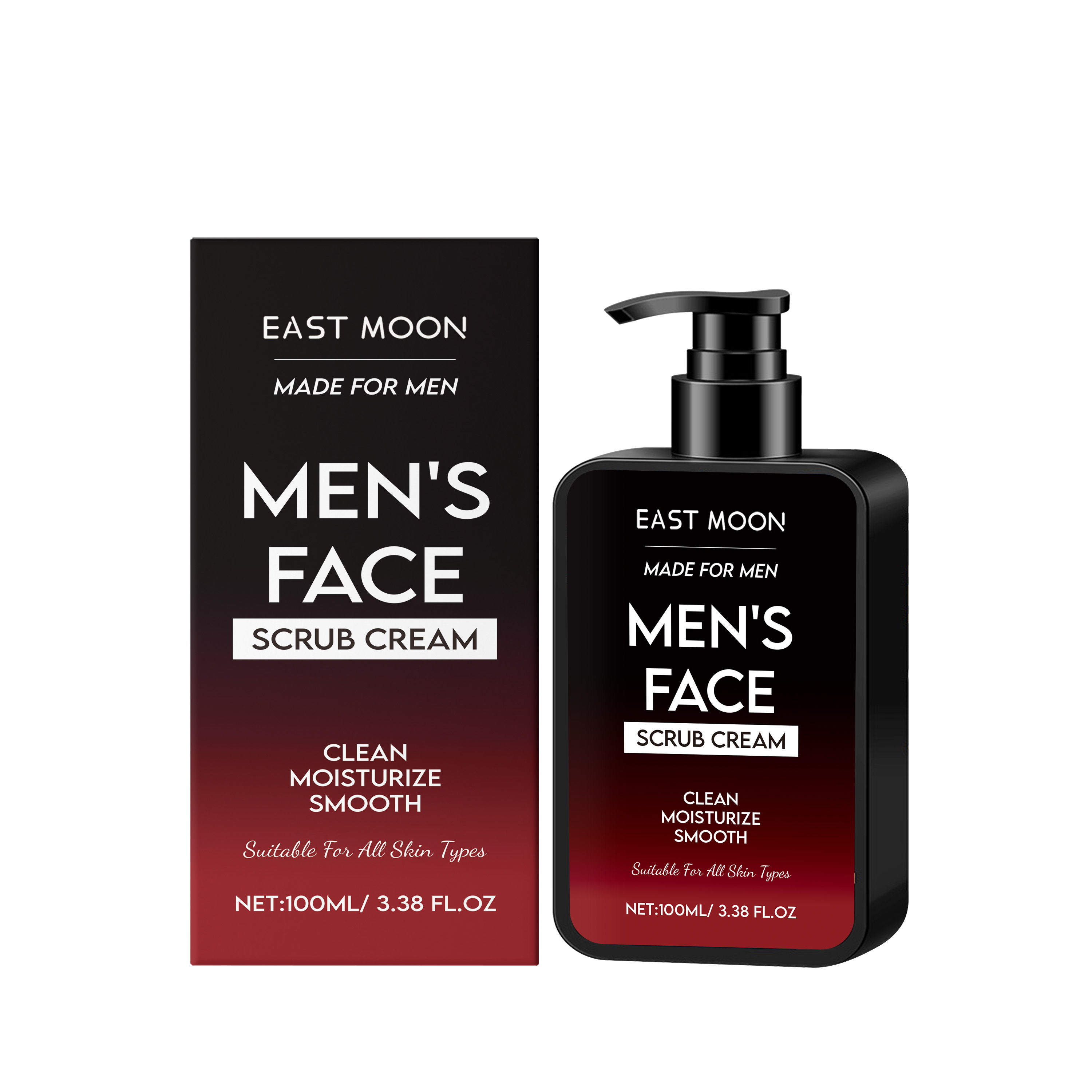 East Moon Men's Oil Control Scrub, Gently Cleanses Facial Skin With A Refreshing And Moisturizing Oil Control Scrub