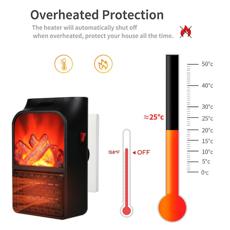 Flame Heater Household Portable Mini Heater Imitating Fire Speed Heat Multi-Function Heater by eprolo