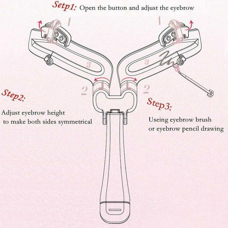 1x Adjustable Eyebrow Shaper Makeup Eyebrow Shapes Stencil DIY Eyebrow Template