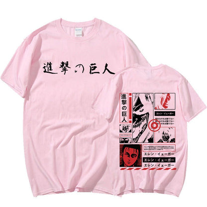 Anime Attack on Titan T Shirt Men Shingeki No Kyojin E