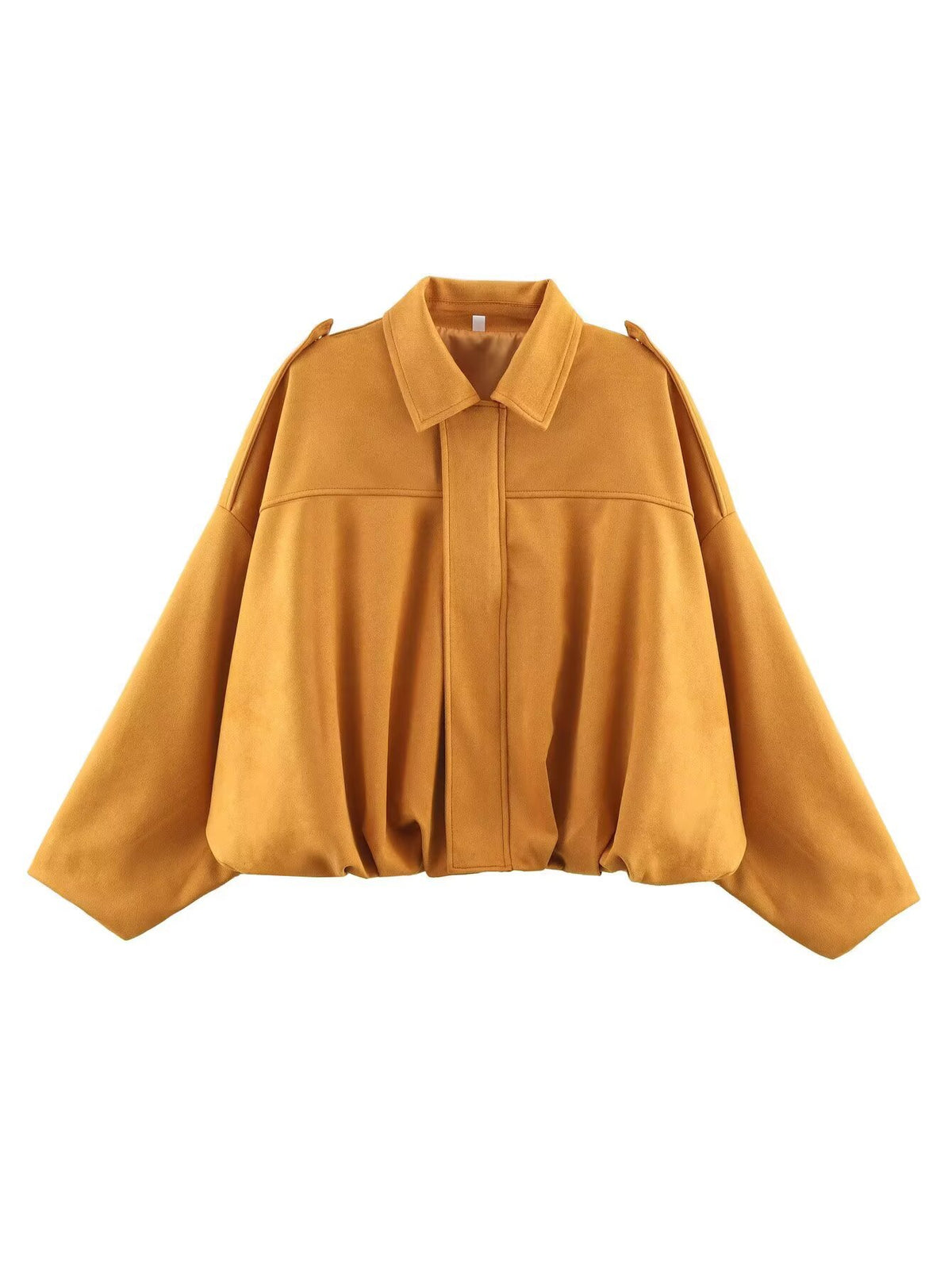 Faux Suede Texture Pilot Jacket - Men's Casual Zip Up Coat with Soft Touch Finish for Daily Wear by DERILUJA LLC