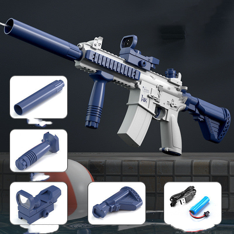 Summer Fully Automatic Electric Water Gun Rechargeable Long-Range Continuous Firing Party Game Kids Gift by DERILUJA LLC
