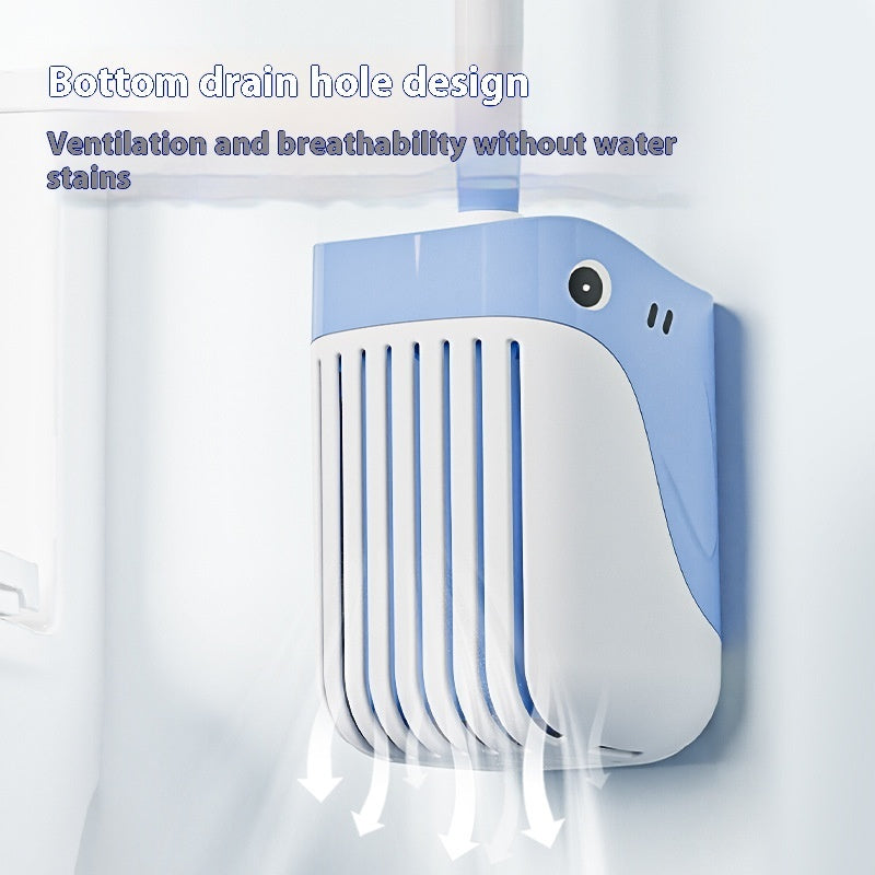 Squirt Whale Toilet Brush 360-Degree Cleaning Brush With Silicone Head Hanging Hole Design Wall-mounted Toilet Brush by DERILUJA LLC