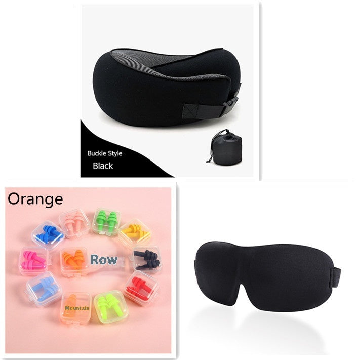 Travel Neck Pillow Non-Deformed Airplane Pillow Travel Neck Cushion Durable U-Shaped Travel Memory Cotton Nap Neck Pillow by DERILUJA LLC