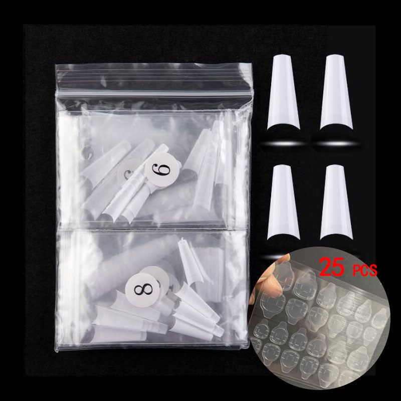 500pcs/opp Ballerina Nail Art Tips Press on Long Coffin Shape Professional False Nails by eprolo