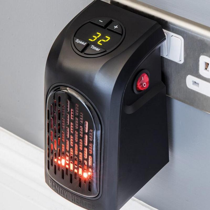 Electric Wall Heater Mini Portable Plug-in Personal Space Warmer for Indoor Heating Camping Any Place Adjustable Thermostat by eprolo
