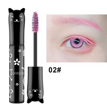 Professional Makeup Mascara Waterproof Quick-drying Eyelash Curling Lengthening Makeup Eyelashes Blue Purple Color Mascara