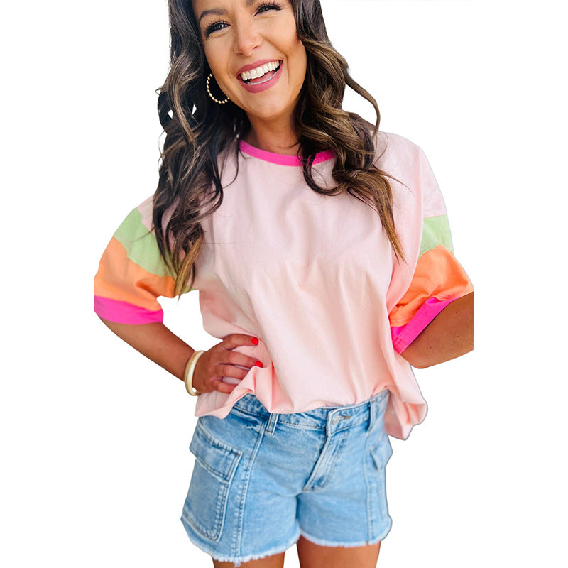 Round neck half sleeved top for women loose T-shirt for women by eprolo