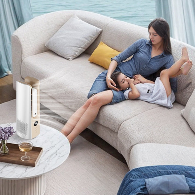 2025 NEW Portable Tower Fan – 6 Speeds, Mist Bladeless, for Bedroom/Living Room/Office by eprolo